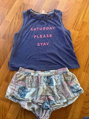 Victoria’s Secret Mayfair Graphic Tank and Shorts Pajama Set